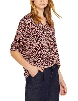 Blusa Esprit estampado animal rosa