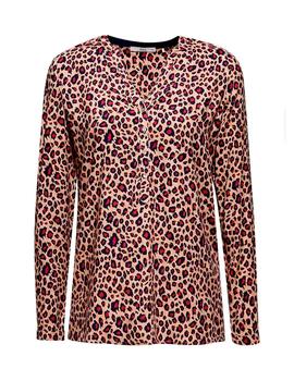 Blusa Esprit estampado animal rosa