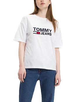 Camiseta Tommy Jeans Flag Tee blanco