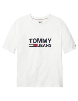 Camiseta Tommy Jeans Flag Tee blanco