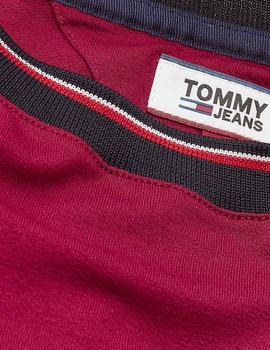 Camiseta Tommy Jeans crepé fucsia
