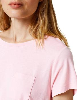 Camiseta Esprit con anudado rosa