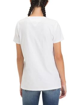 Camiseta Tommy Jeans Metallic Logo blanco