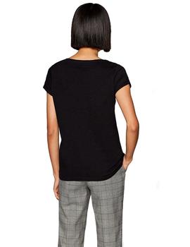 Camiseta Esprit algodón negro