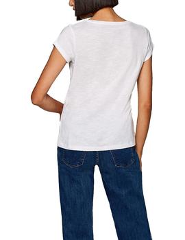 Camiseta Esprit algodón blanco