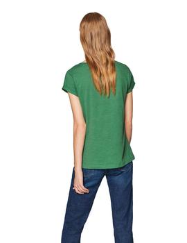 Camiseta Esprit algodón verde
