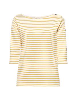 Camiseta Esprit rayas y botones amarillo