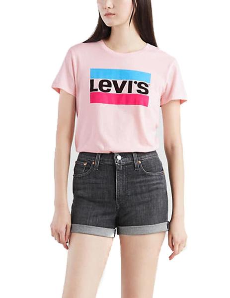 camiseta levis rosa