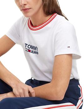 Camiseta Tommy Jeans logo blanco