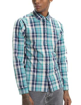 Camisa Tommy Jeans Check azul