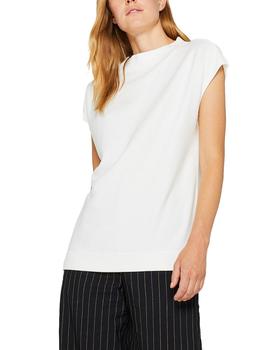Camiseta Esprit cuello alto blanco