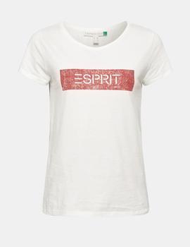 Camiseta Esprit logo blanco