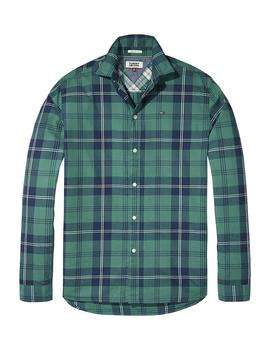 Camisa Tommy Jeans Check verde