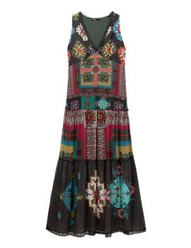 Vestido Desigual Nicole étnico verde