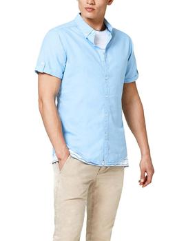Camisa Esprit manga corta azul