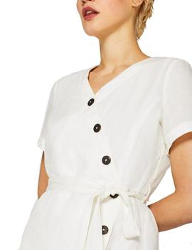Vestido Esprit botones blanco