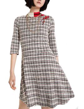 Vestido Desigual Jacob cuadros gris