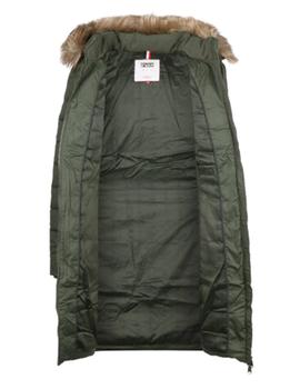 Parka Tommy Jeans Hooded Down verde