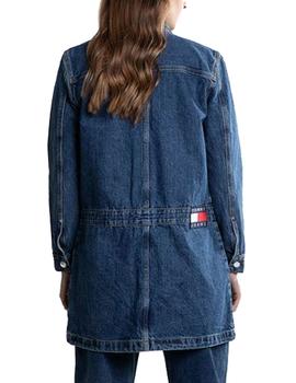 Chaqueta Tommy Jeans Long Trucker GHMB azul