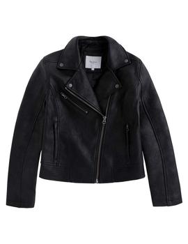 Cazadora Pepe Jeans polipiel Mafi negro