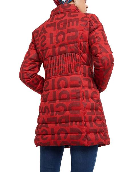 Chaqueta acolchada Letras rojo