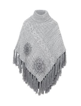 Poncho Desigual Knitted Poncho Soft gris