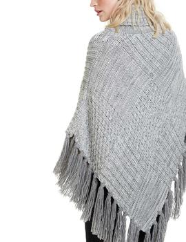 Poncho Desigual Knitted Poncho Soft gris