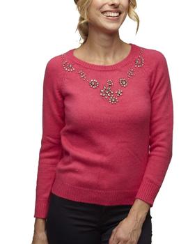 Jersey Naf Naf detalle joyas fucsia