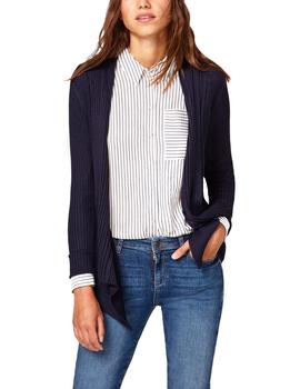 Chaqueta Esprit canalé marino