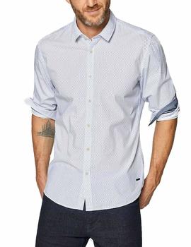 Camisa Esprit microestampada blanco