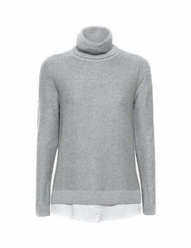 Jersey Esprit cuello vuelto gris