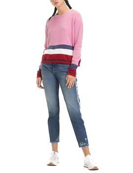 Jersey Tommy Jeans Regular Stripe rosa