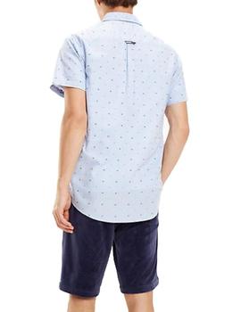 Camisa Tommy Jeans micro azul