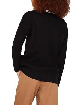 Jersey Esprit cuello pico negro
