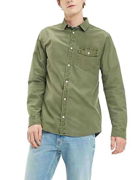 Disciplinario cuenca Resaltar Camisa Tommy Jeans verde