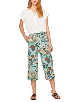 Pantalón Esprit culotte estampado verde