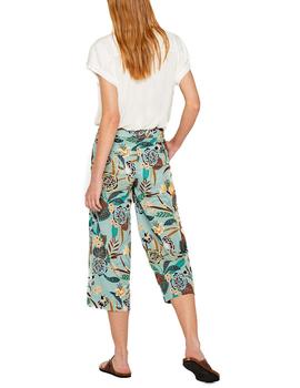 Pantalón Esprit culotte estampado verde