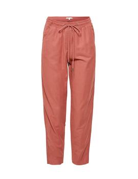 Pantalón Esprit con lino terracota