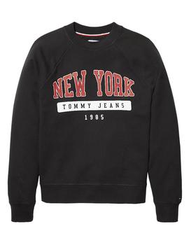 Sudadera Tommy Jeans Oversize New York negro