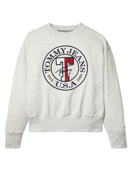 Sudadera Tommy Jeans Logo blanco
