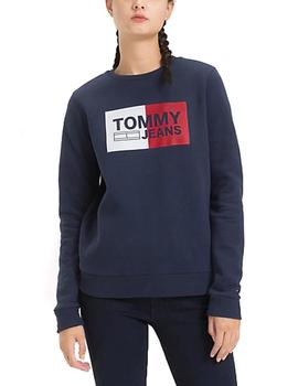 Sudadera Tommy Jeans Essential Logo marino