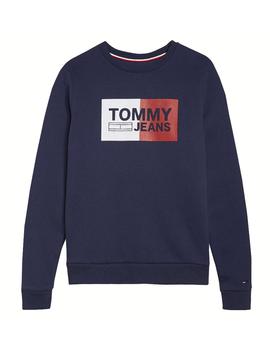 Sudadera Tommy Jeans Essential Logo marino