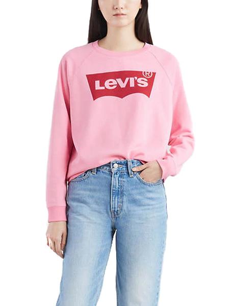 Sudadera Levis Graphic Sport Rosa Mujer