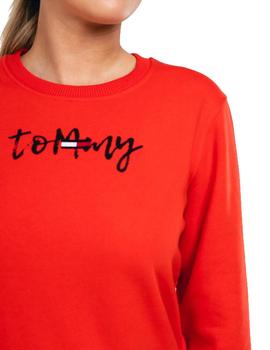 Sudadera Tommy Jeans Essential rojo