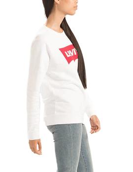 Sudadera Levis Relaxed Graphic Batwing blanco