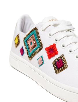 Sneaker Desigual Cosmic Exotic Diamond blanco