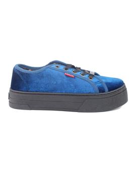 Zapatillas Levis Tijuana terciopelo azul
